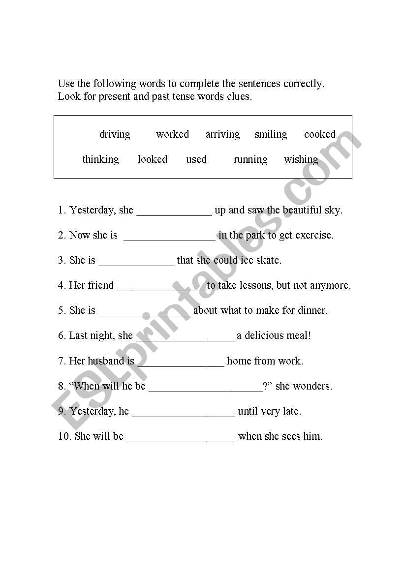 english-worksheets-ed-and-ing-words-sentence-completion