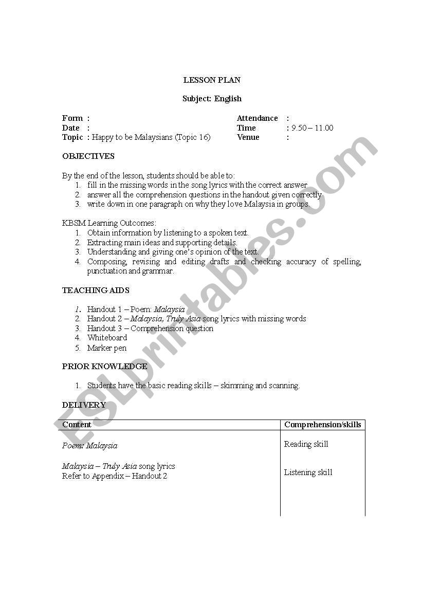 Patriotism  worksheet