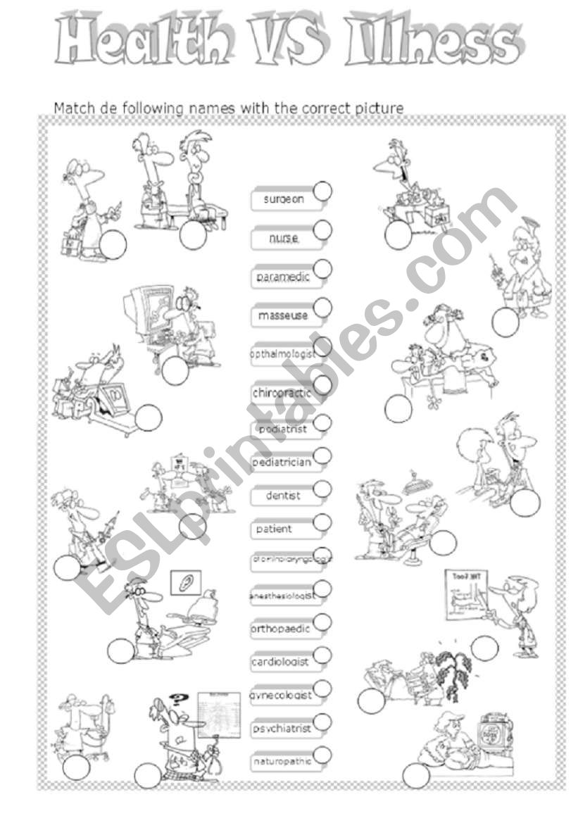 HEALTH vs ILLNESS - MATCH (B&W VERSION) (1)