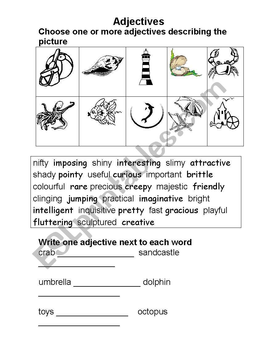 Theme: The Sea worksheet