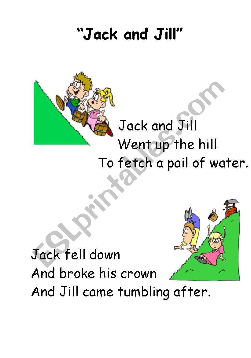 jack and jill worksheet