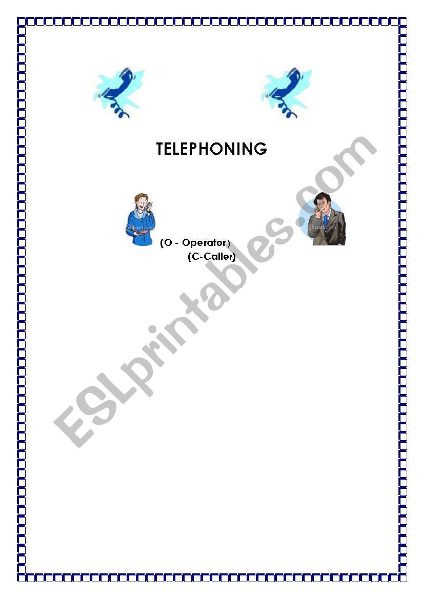 Telephoning worksheet