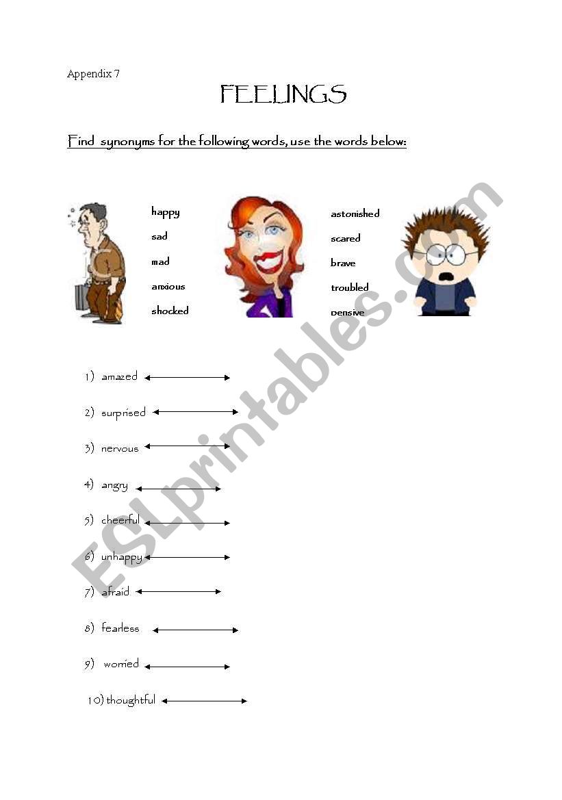 feelings worksheet