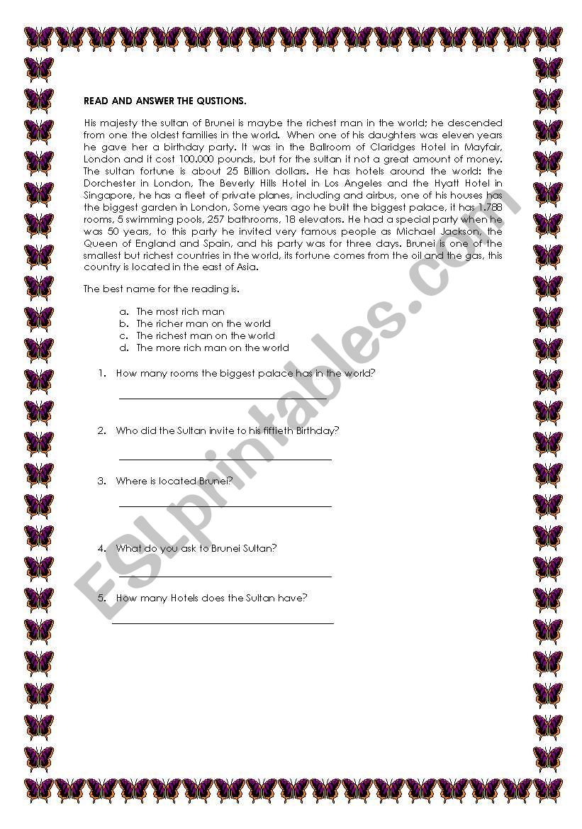 comparatives and superlatives worksheet