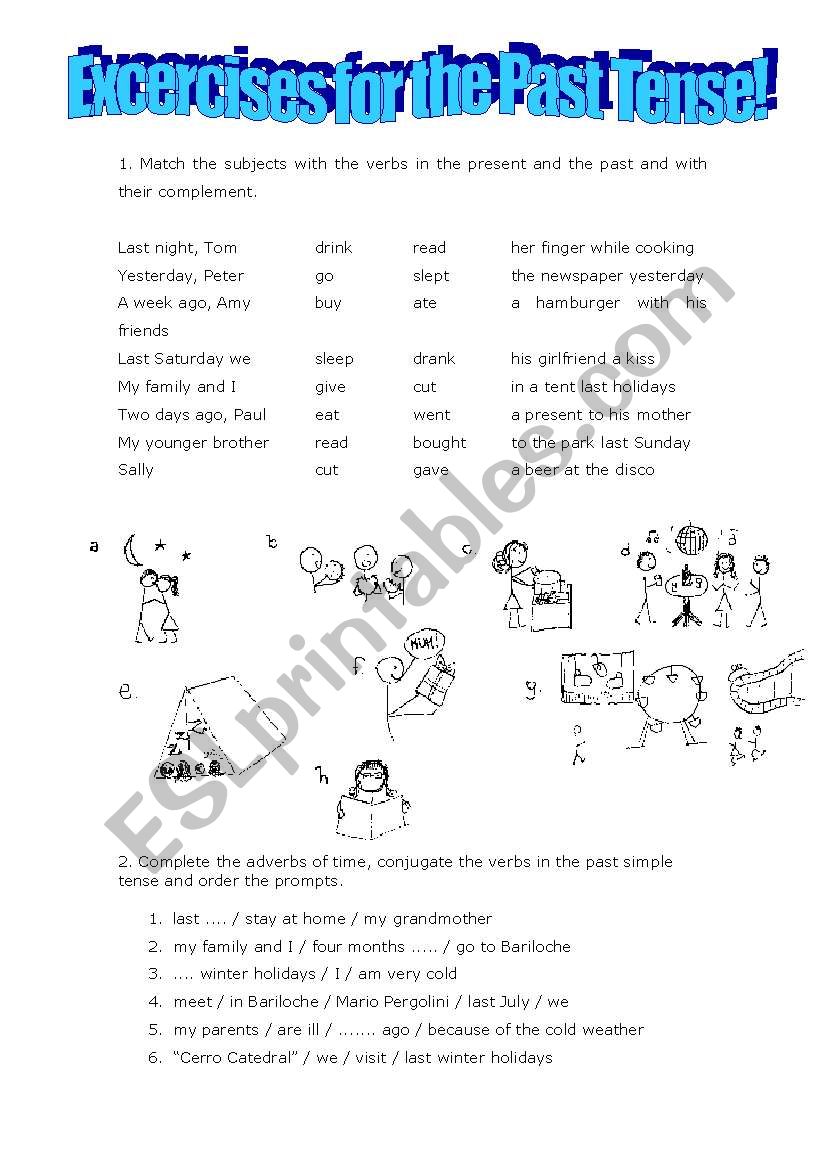 verbs in the past tense worksheet