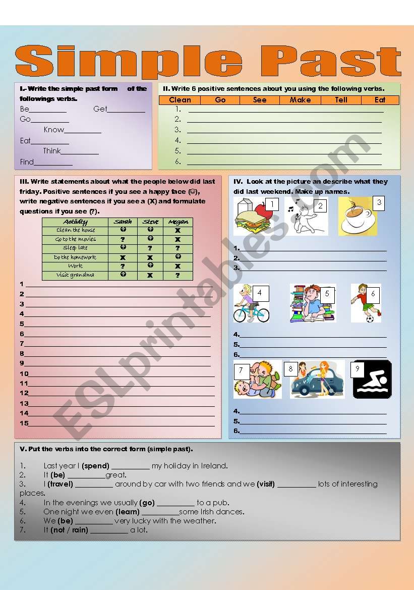 Simple Past Practice worksheet