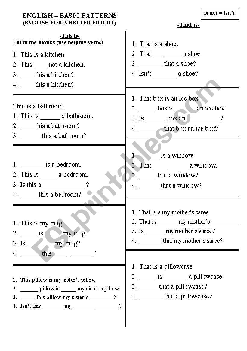 English for kids 1 - Part I worksheet