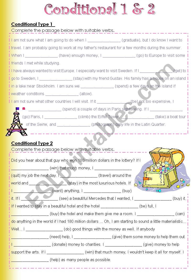 Conditional 1 & 2 w/ Answer Key 