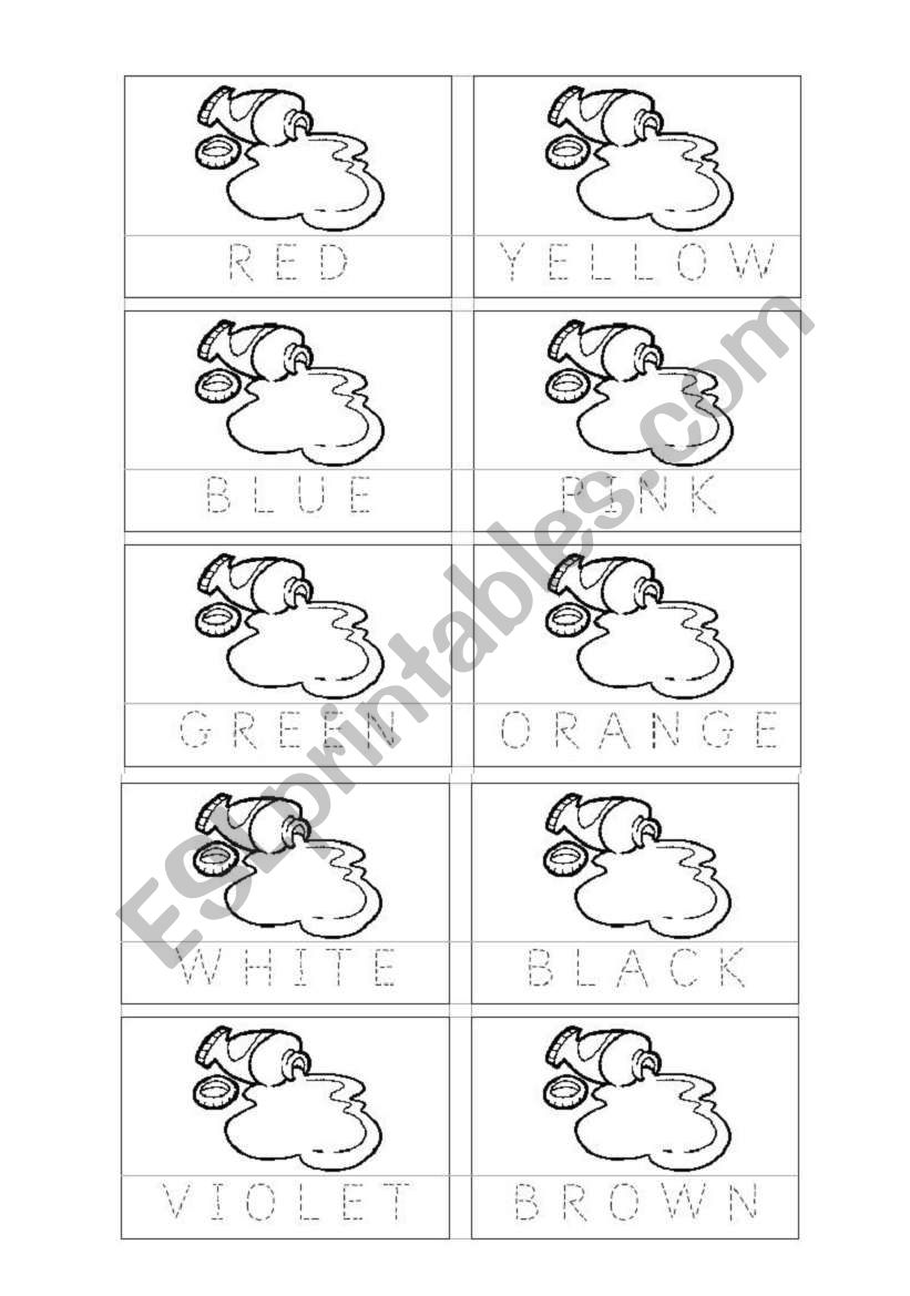 colours worksheet