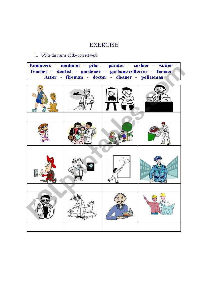 Jobs worksheet