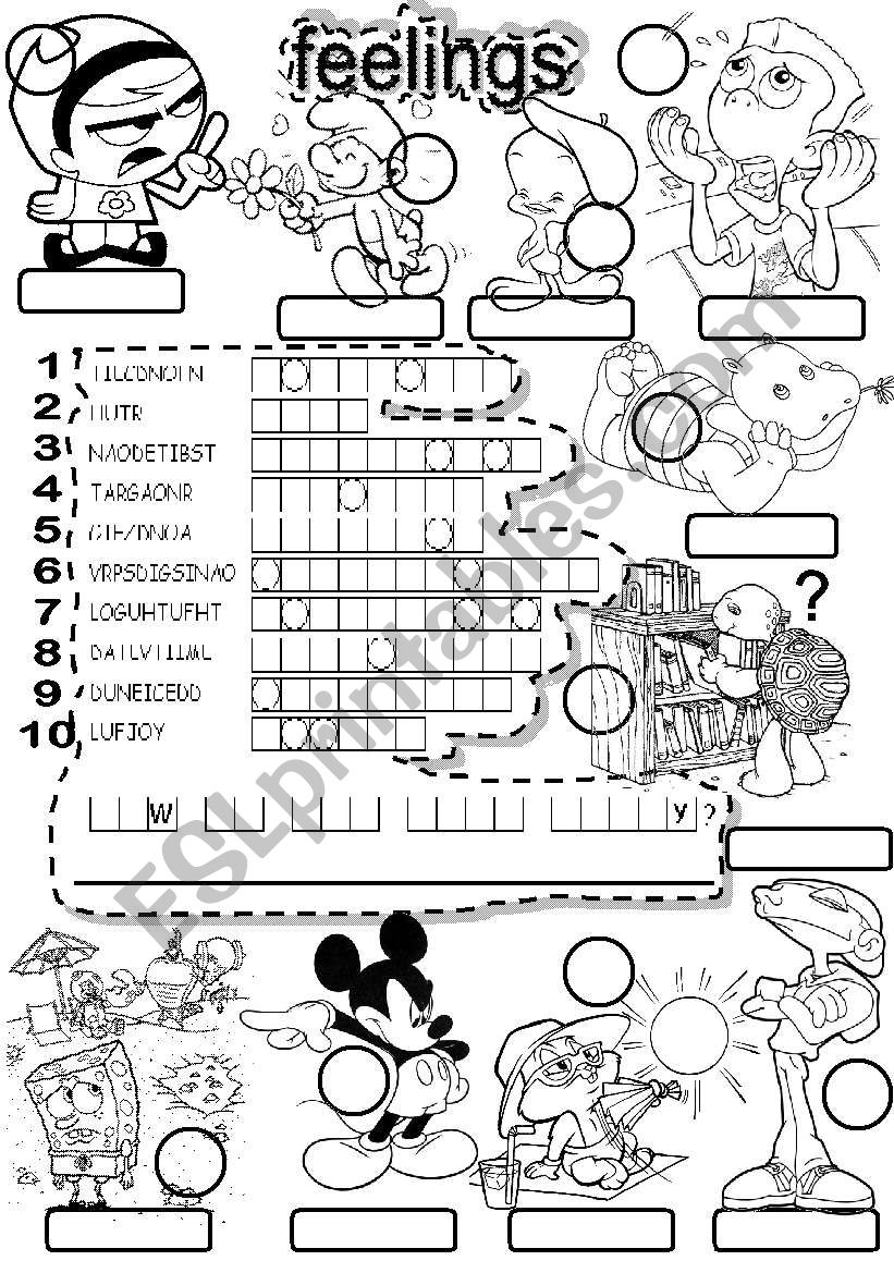 FEELINGS #5 PUZZLE worksheet