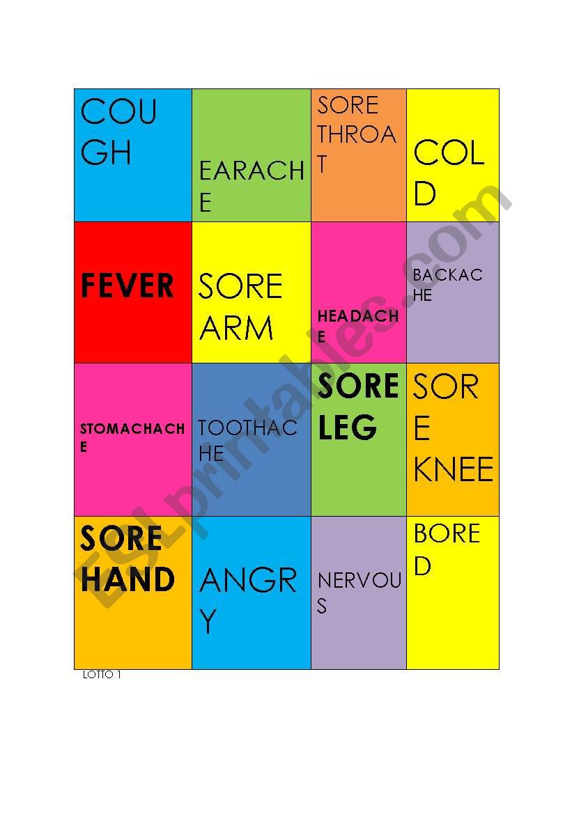 LOTTO_Health problems and feelings