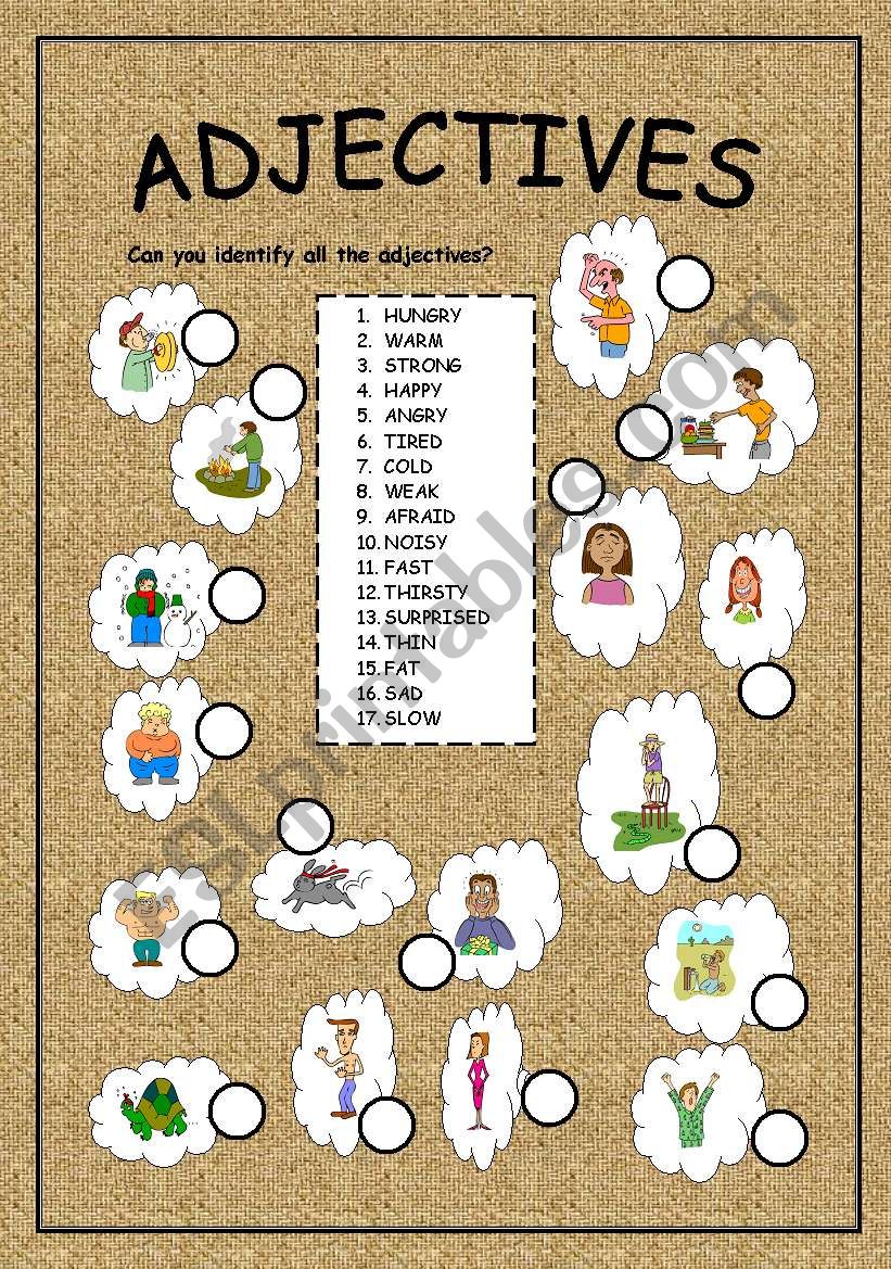 ADJECTIVES worksheet