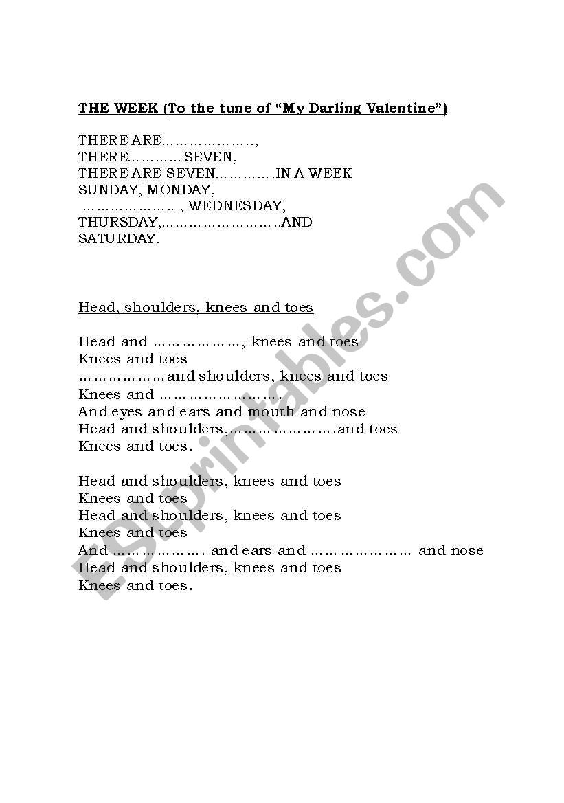 Gapped Poems worksheet