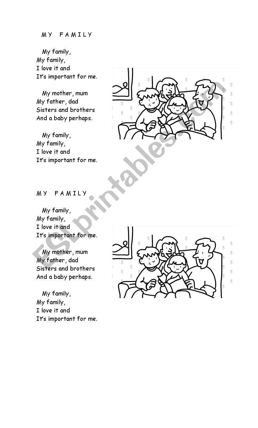 my family worksheet