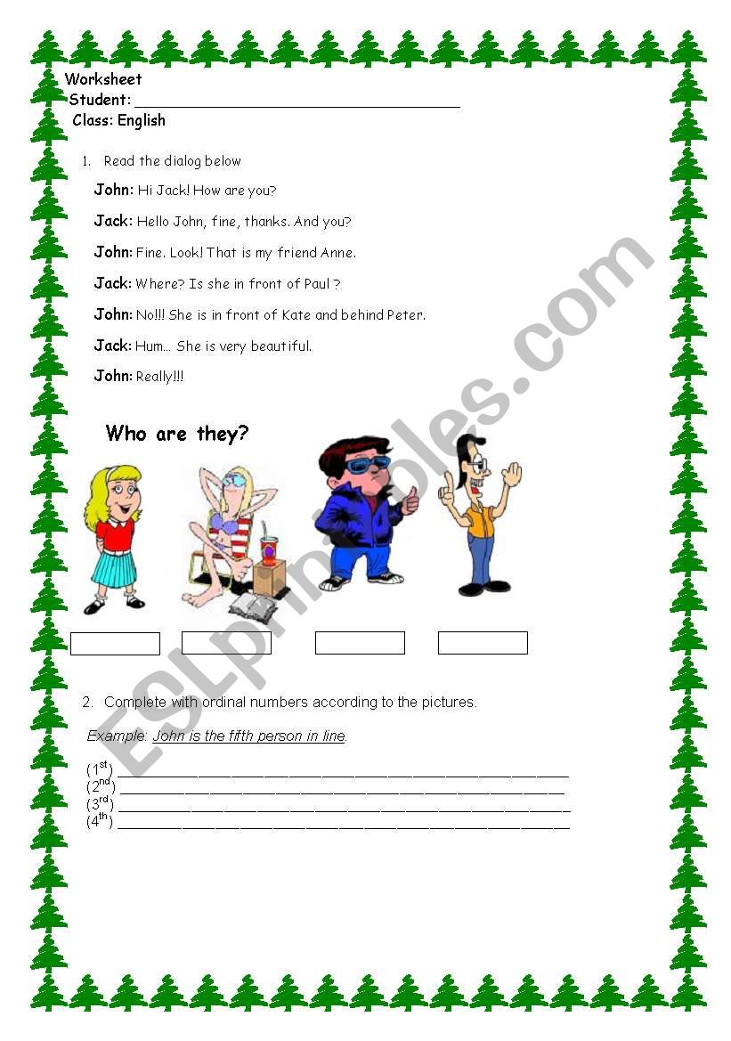 Prepositions worksheet