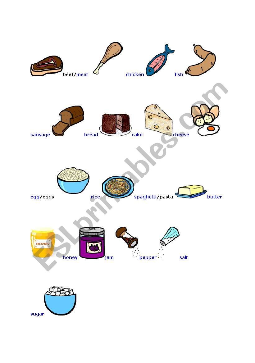 Food worksheet