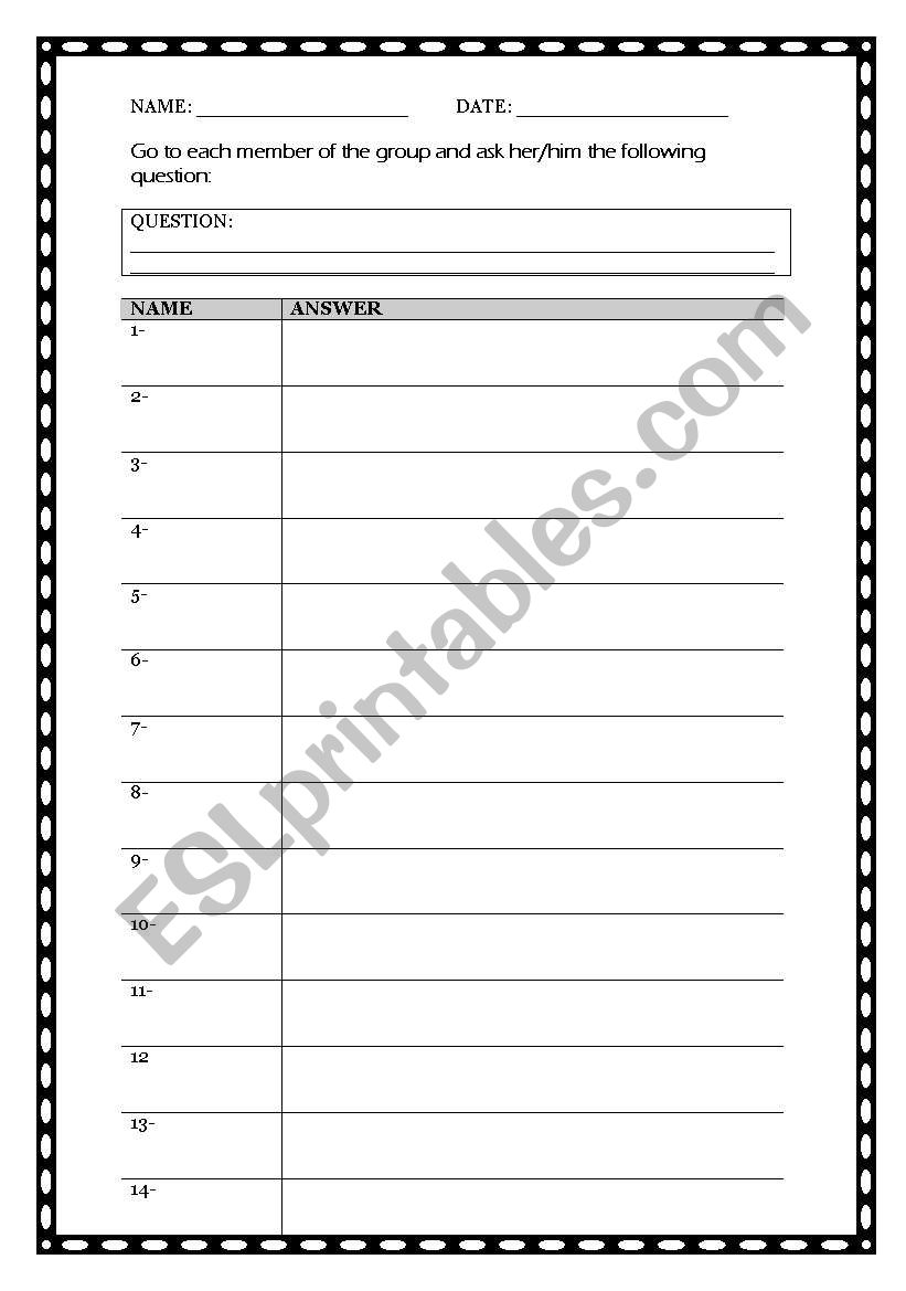 INTRODUCTORY LESSON worksheet