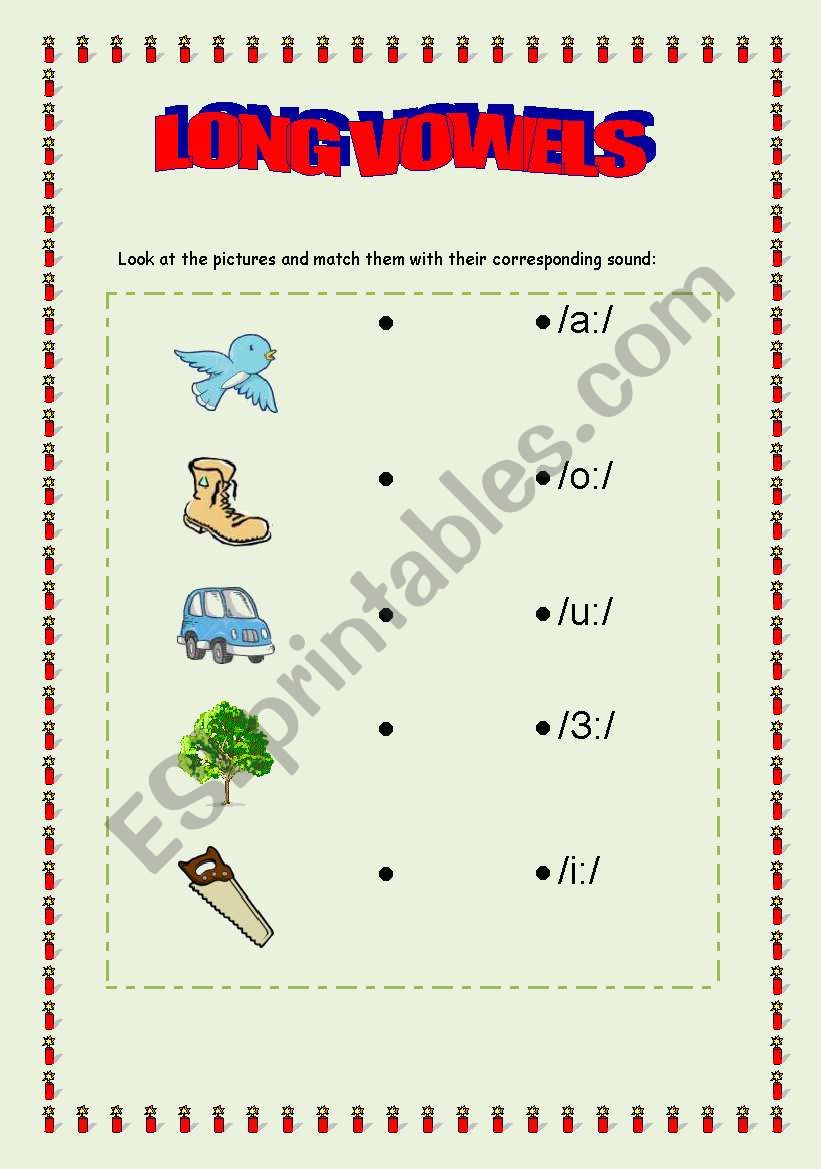 Phonics: Long vowels worksheet