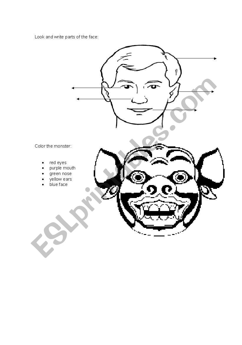 face worksheet