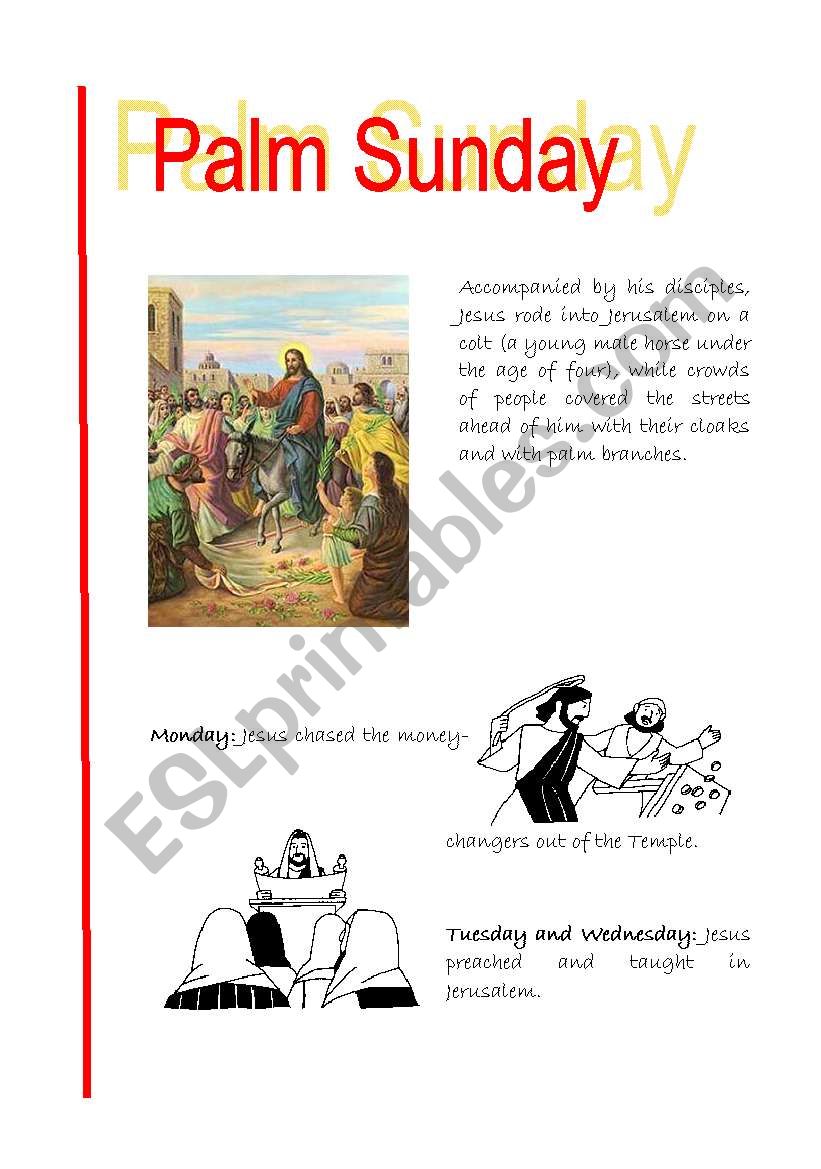 holy week worksheet