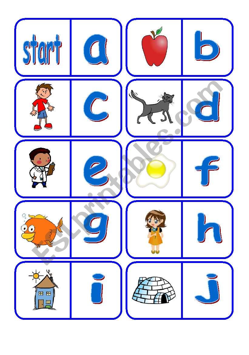 alphabet dominoes worksheet