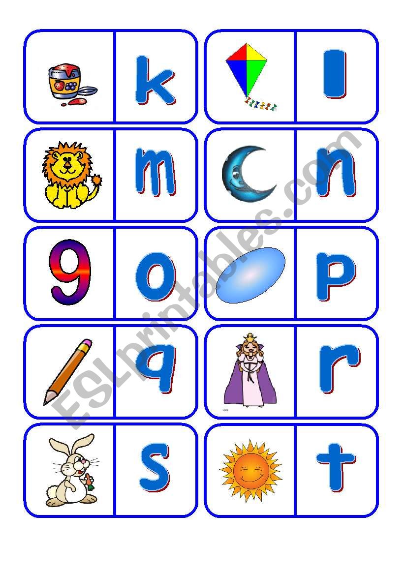 alphabet dominoes worksheet