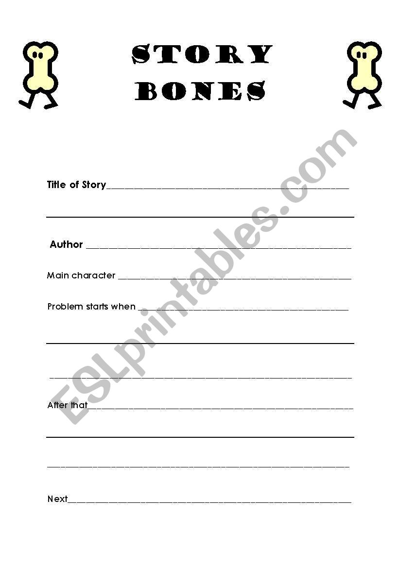 Story Bones worksheet