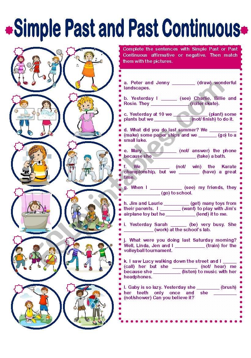 SIMPLE PAST AND PAST CONTINUOUS!-answer key provided