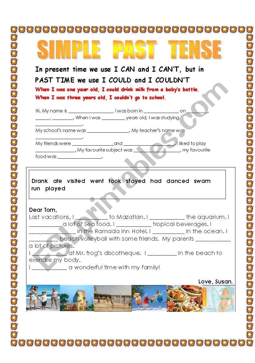 SIMPLE PAST TENSE worksheet