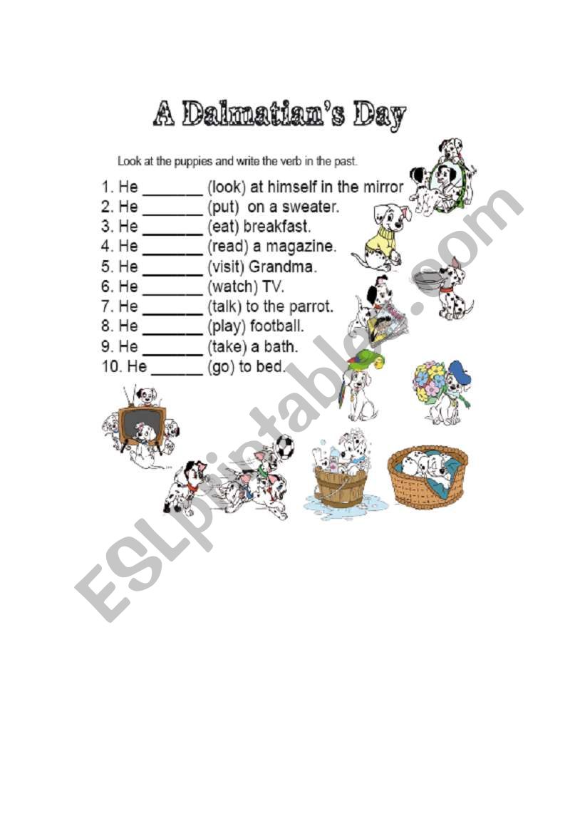 A Dalmatians Day  worksheet