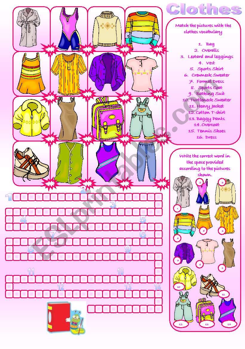 CLOTHES VOCABULARY. PART 2 worksheet