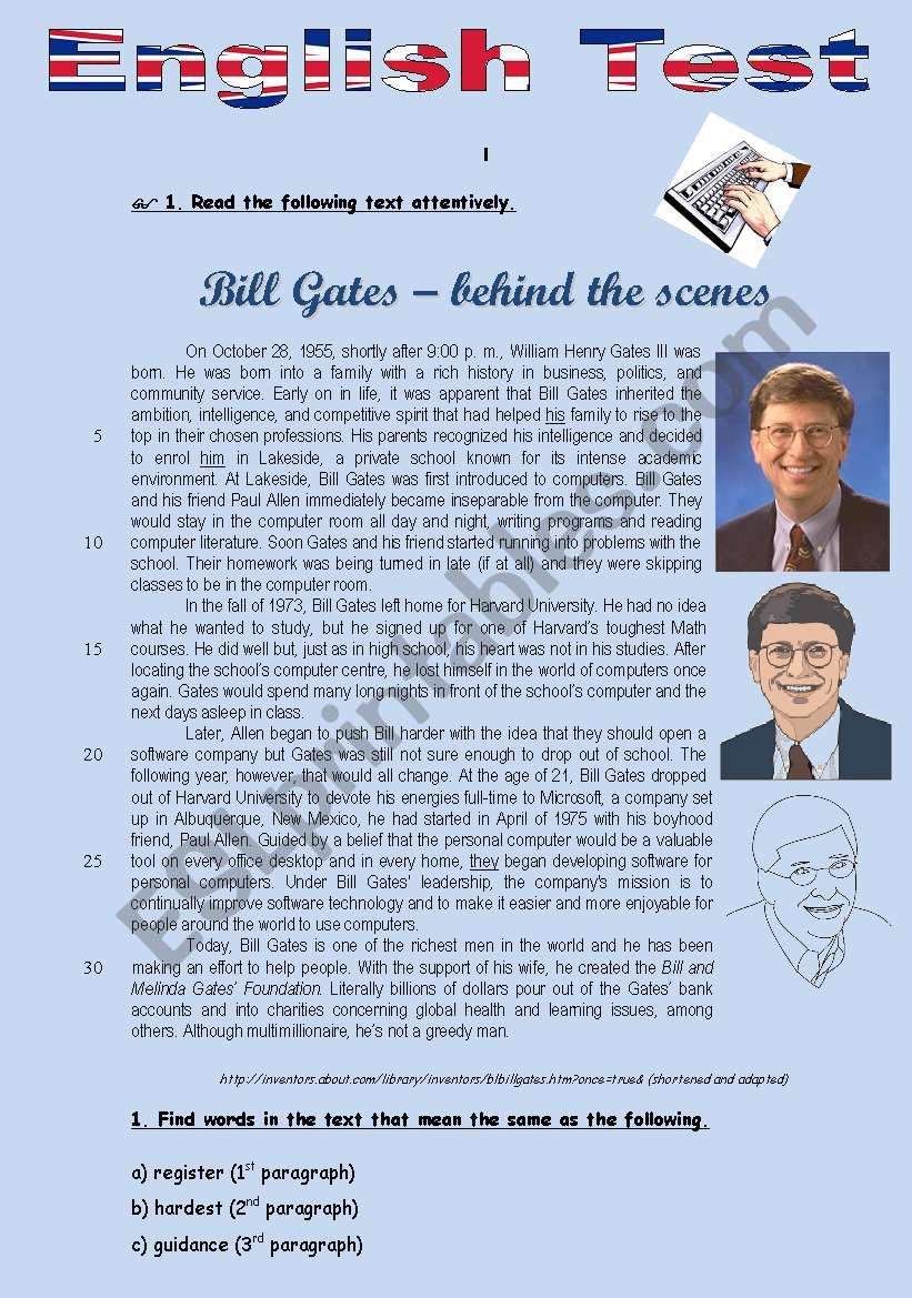 TEST - BILL GATES - BEHIND THE SCENES (3 pages)
