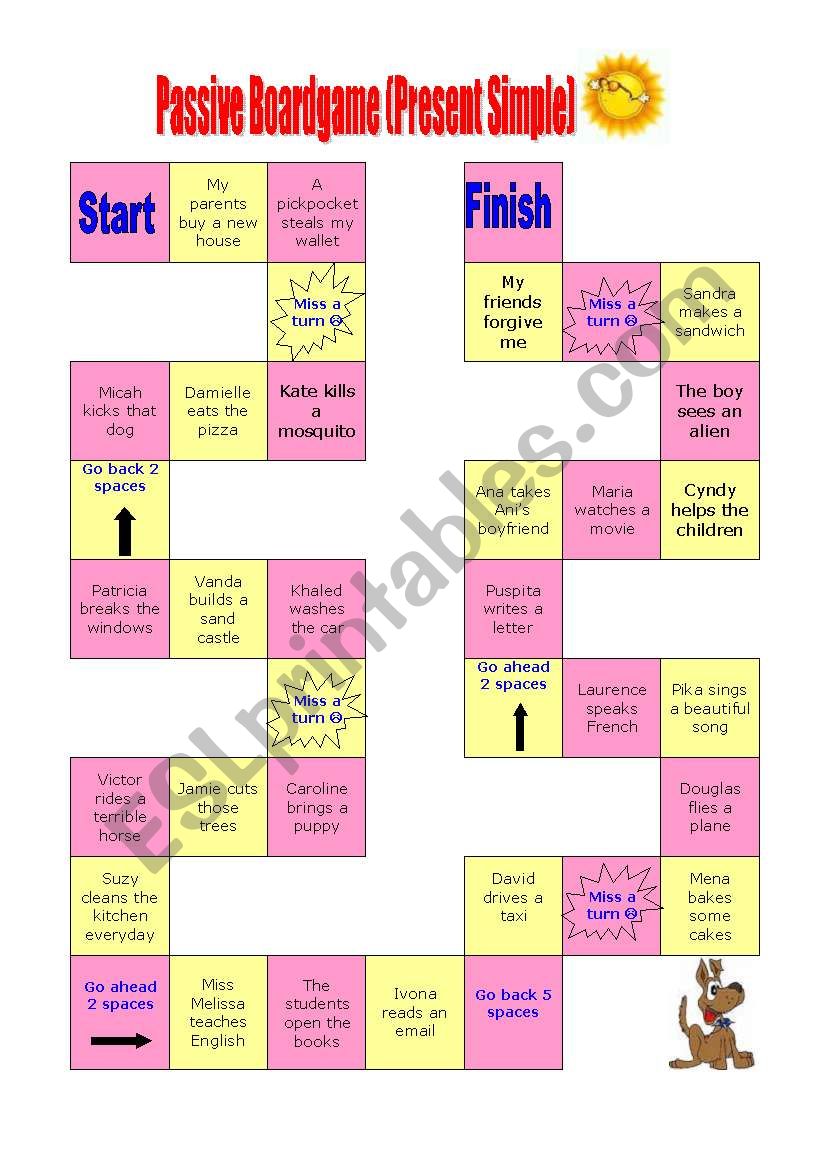 Present simple passive speak. Present Passive Board game. Active and Passive Voice Board game. Present simple Passive Board game. Present simple Board game.