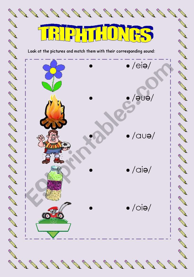 Phonetics: Triphthongs worksheet