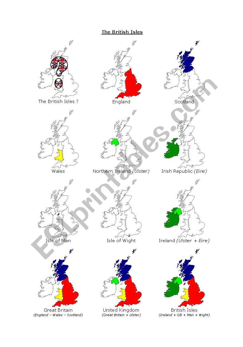 The British Isles worksheet