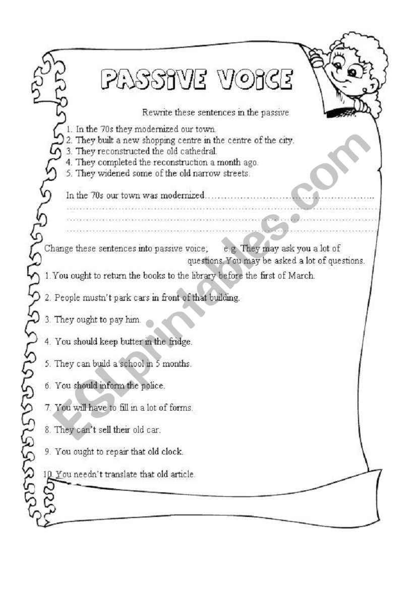 passive voice worksheet