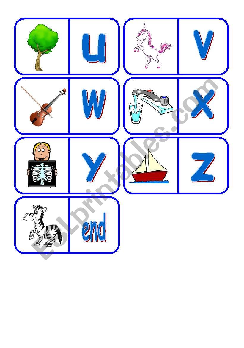 alphabet dominoes worksheet