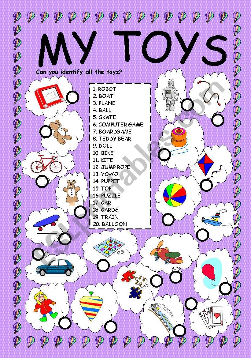 MY TOYS worksheet