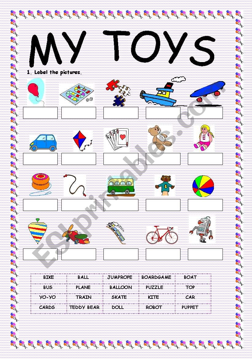 MY TOYS worksheet