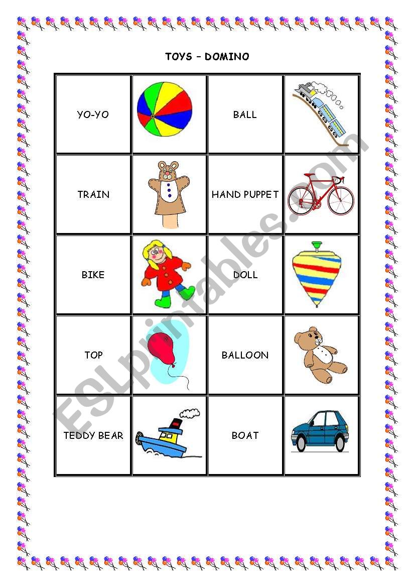 TOYS DOMINO worksheet