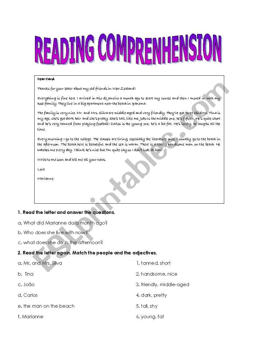 informal letter worksheet