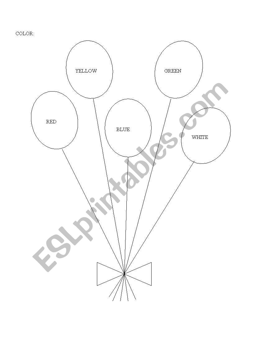 Colours worksheet