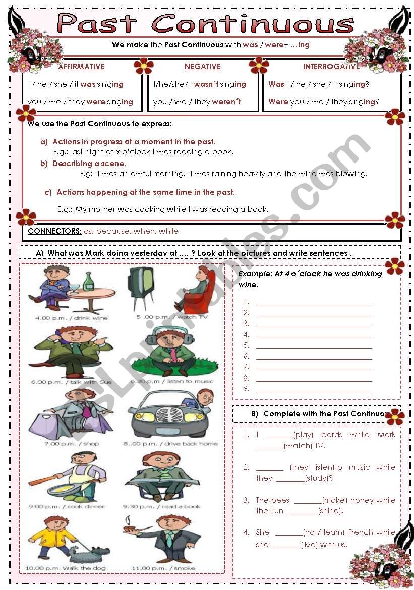 Past Continuous worksheet