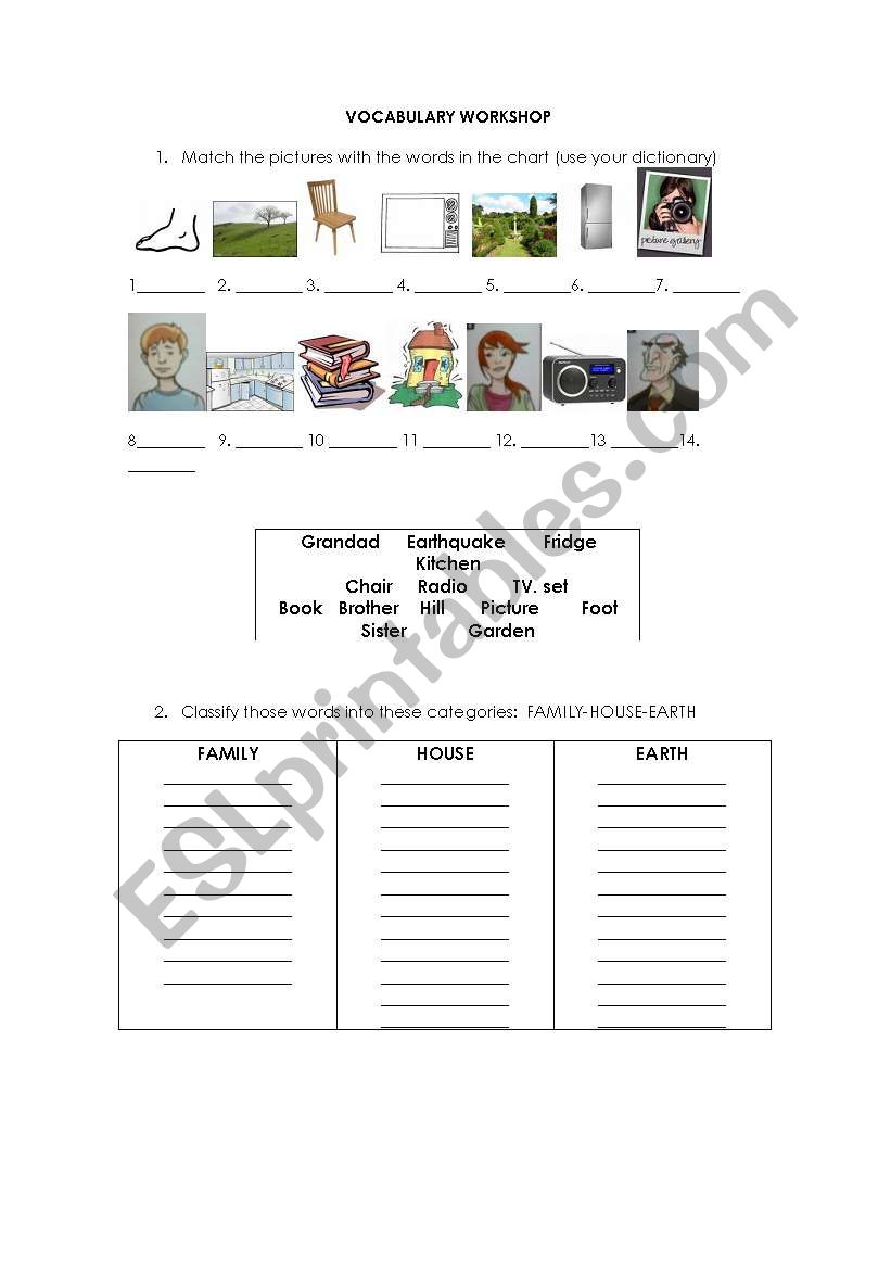 vocabulary workshop worksheet