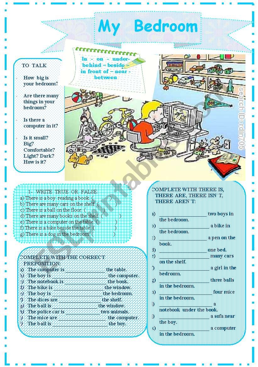 My Bedroom worksheet