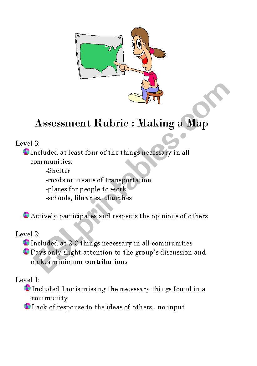 Assessment Rubric: Making a Map