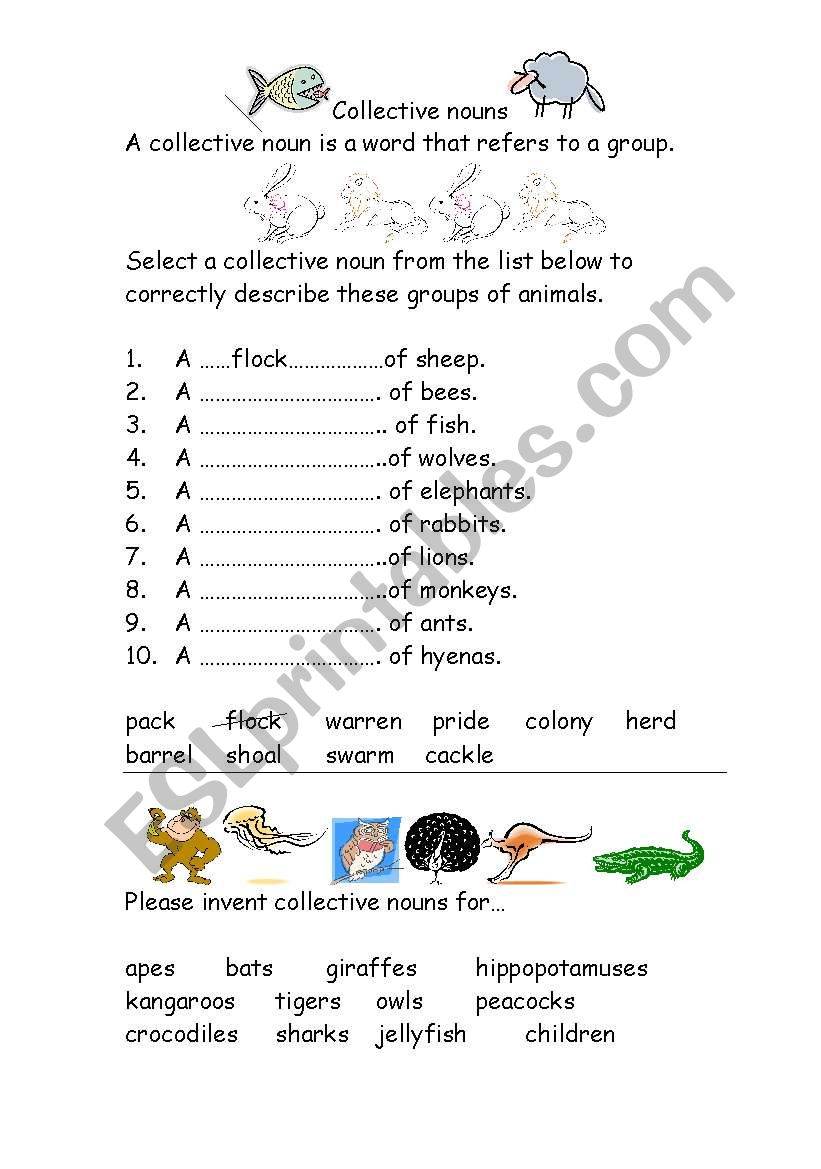 Collective Nouns worksheet