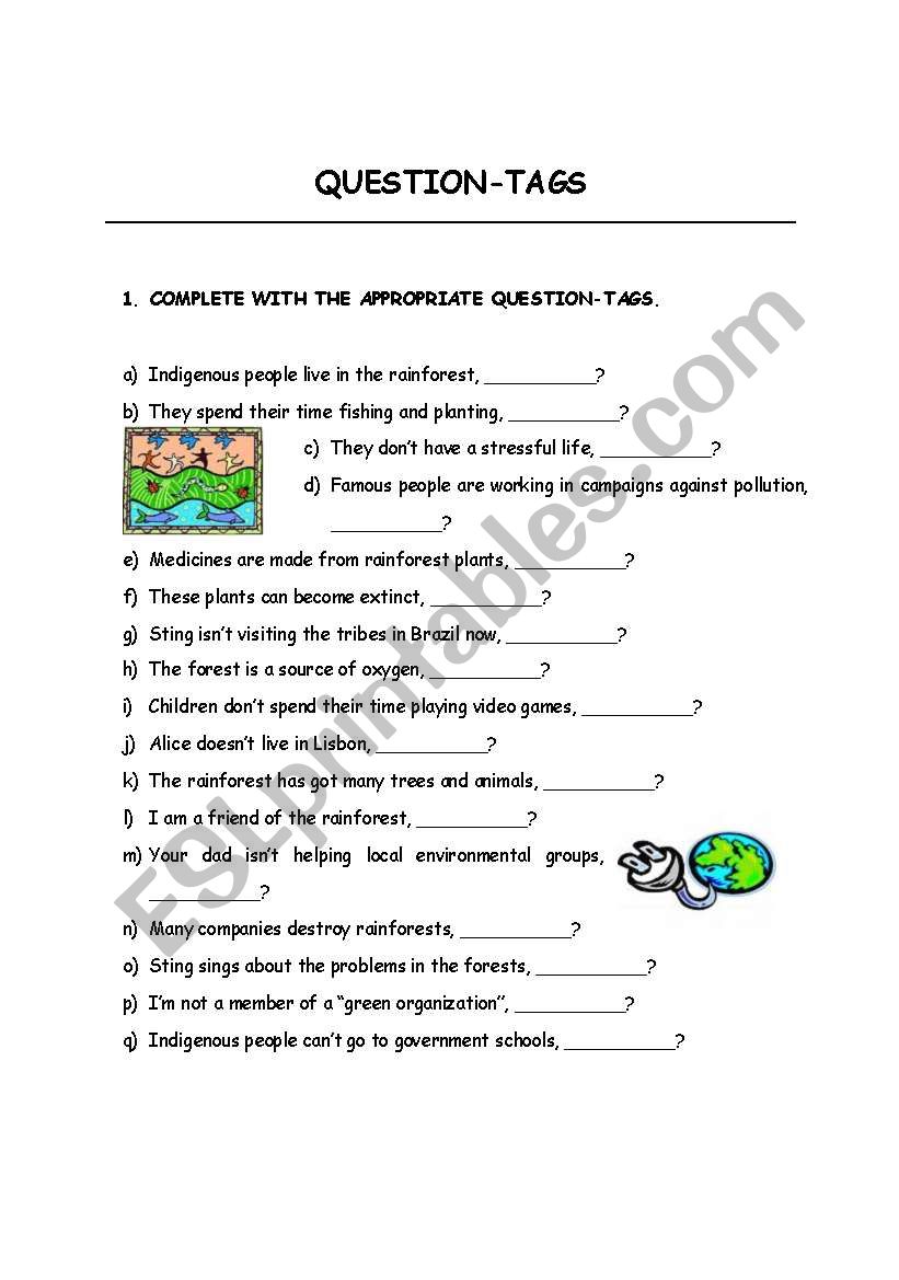 tag-questions worksheet