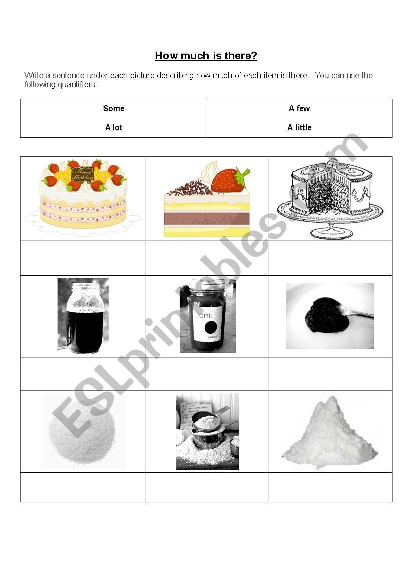 How much is there? worksheet